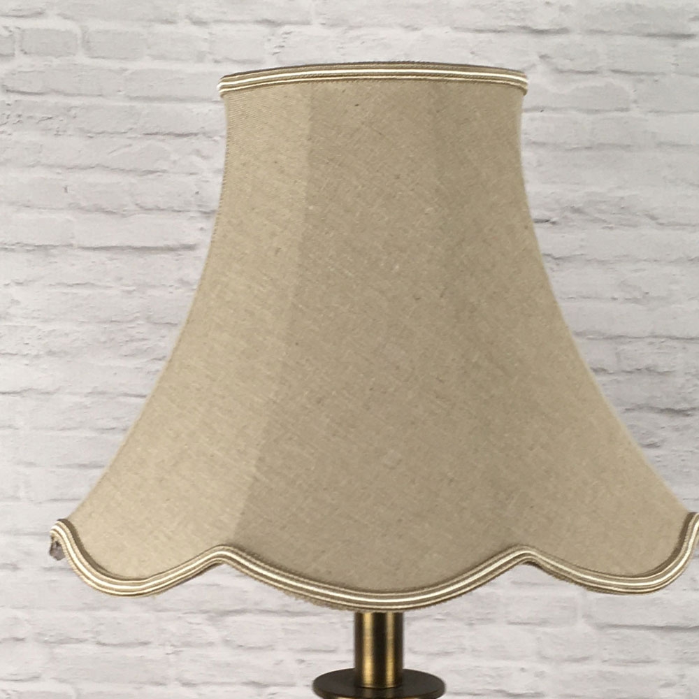 Taupe Scalloped Lampshade